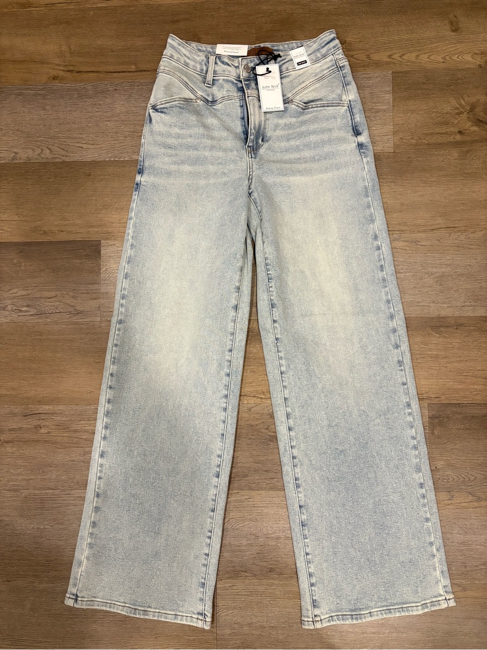 Judy Blue Light Indigo Wide-Leg Jeans